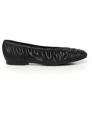 Bibi Lou Leather Ballet Flats - Black