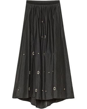 forte_forte Flared Skirt - Black