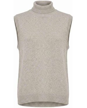 Brunello Cucinelli Turtle Neck Sweater - Gray