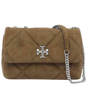 Tory Burch Small Kira Diamond Quilted Convertible Bag - Brown