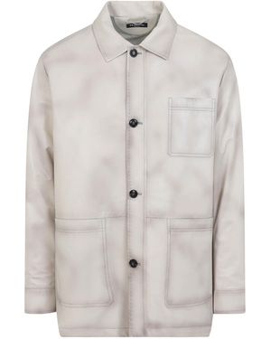 Kiton Lamb Leather Jacket - White