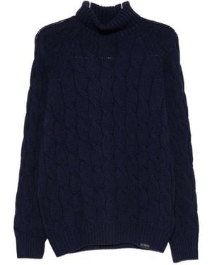 Fay Turtleneck Sweater - Blue