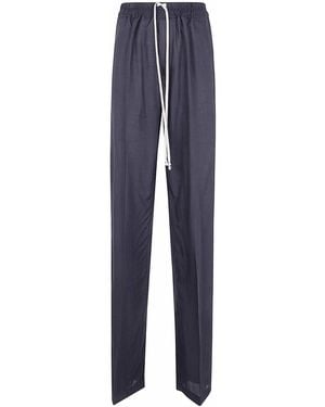 Rick Owens Dietrich Drawstring Trousers - Blue