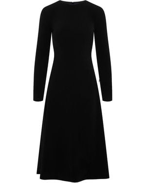 Balenciaga Long-Sleeve Midi Dress - Black