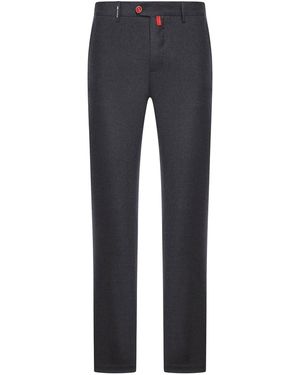 Kiton Tailored Wool Trousers - Blue