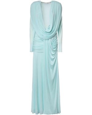 Christopher Esber Ripple Drape Maxi Dress - Blue