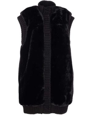 Pinko Genovese Faux Fur Vest - Black