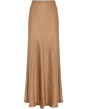 Liviana Conti Remie Satin Skirt - Natural
