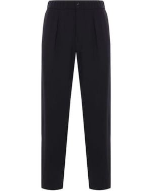 Giorgio Armani Trousers With Elastic Waist - Blue