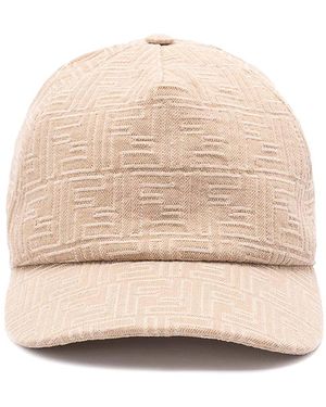 Fendi 'Denim Ff' Baseball Cap - Natural