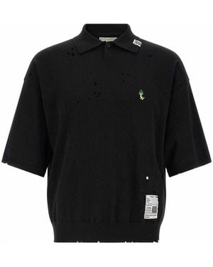 Maison Mihara Yasuhiro Embroidery Polo Shirt - Black