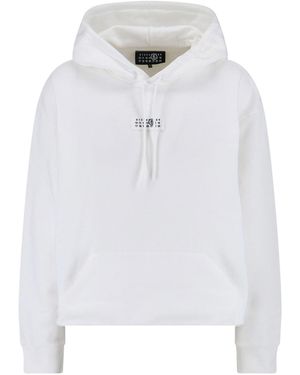 MM6 by Maison Martin Margiela Hooded Sweatshirt - White