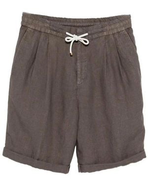 Brunello Cucinelli Bermuda Shorts With Drawstring - Grey
