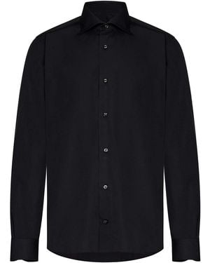 Franzese Collection Montezemolo Model 100% Cotton Shirt - Blue