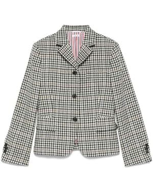 Thom Browne High Break Exposed Catch Vent Sportcoat - Grey