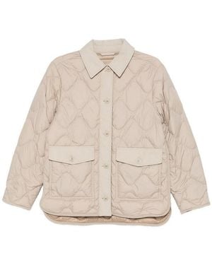 Woolrich Quilted Buttoned Jacket - Natural