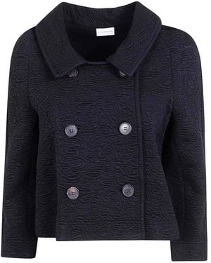 Dries Van Noten Huvia Cropped Jacket - Blue