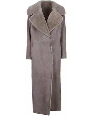 Salvatore Santoro Leather Coat - Grey