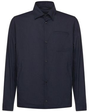 Herno Buttoned Shacket - Blue