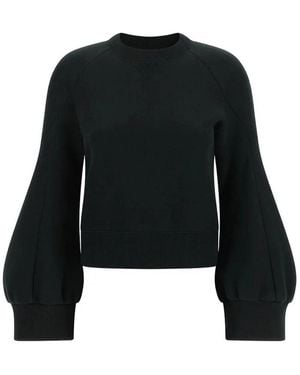 Sacai Sponge Sweat Cotton-Blend Sweater - Black