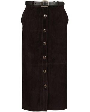 Self-Portrait Midi Skirt - Black