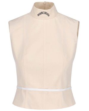 Moschino Cotton Gabardine Top - White