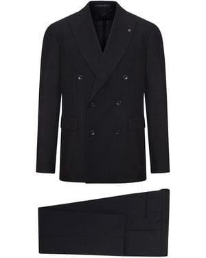 Tagliatore New York Double-Breasted Tailored Suit - Blue