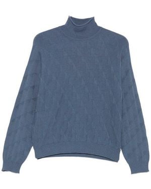 Emporio Armani High-Neck Sweater - Blue