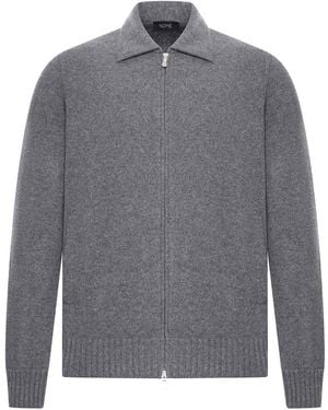 Nome Cashmere Jacket With Zip - Gray