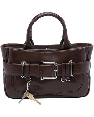 OSOI Mini Brocle Tote Bag - Brown