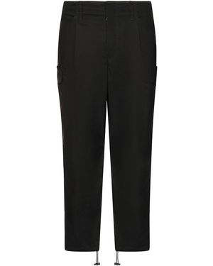 Dolce & Gabbana Cotton Cargo Trousers - Black