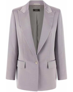 Peserico Satin Blazer - Gray