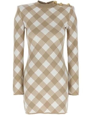 Balmain Vichy Dress - Natural