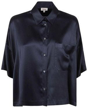 Her. Silk Blend Shirt - Blue