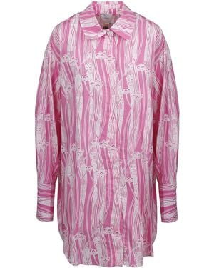 Patou Abstract Print Over Shirt - Pink