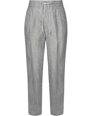 Dolce & Gabbana Dlav Linen Canvas Trousers - Grey