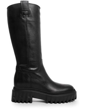 Hogan H700 Leather Boots - Black