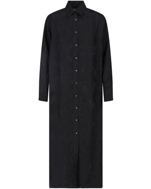 Uma Wang Abito Camicia Midi - Nero