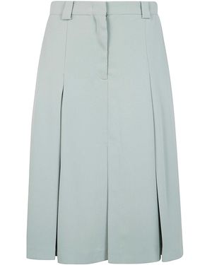 N°21 Crepe Sable Midi Skirt - Blue