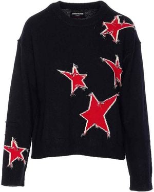 Zadig & Voltaire Markuz Ws Stars Jumper - Blue