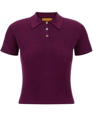 Guest In Residence Shrunken Polo Shirt - Purple