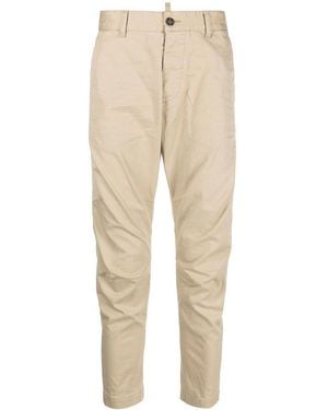 DSquared² Cotton Chino Trousers - Natural