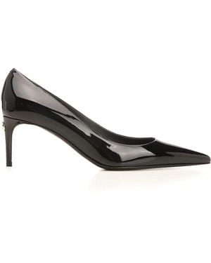 Dolce & Gabbana Patent Leather Dcollet - Black