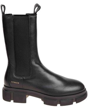 COPENHAGEN Leather Chelsea Boot - Black