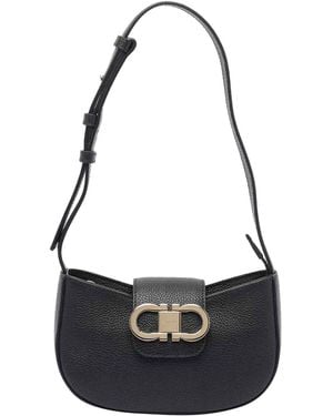 Ferragamo Gabry Shoulder Bag - Black