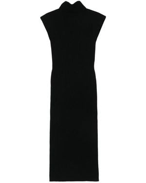 Alberta Ferretti Long Fitted Viscose Dress By - Black