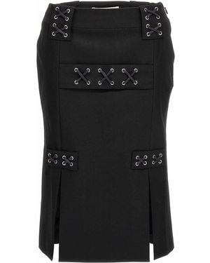 Alessandra Rich Jupe Midi - Noir