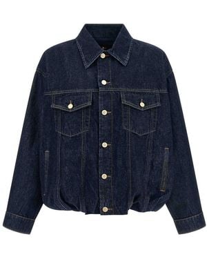 7 For All Mankind 'gathered' Jacket - Blue