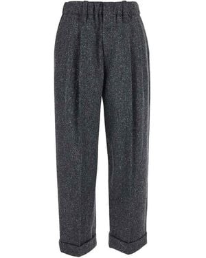 Brunello Cucinelli Tweed Trousers - Grey