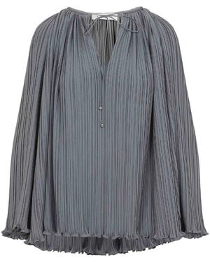 Lanvin Pleated Blouse - Grey